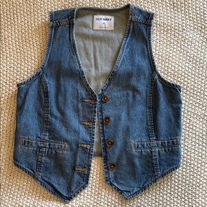 Old Navy Denim Vest – Classic Button Front – Women’s XS